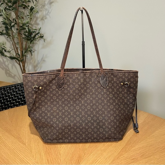 Louis Vuitton Handbags - Authentic Louis Vuitton Monogram Mini Lin Neverfull Chocolate Brown Bag